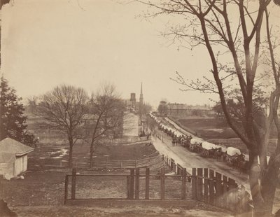 Tog af hærvogne på vej ind i Petersburg, Virginia af John Reekie