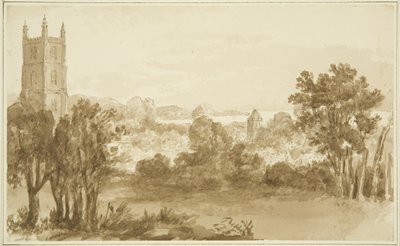 Portbury Church og Posset Point af John Reverend Eden