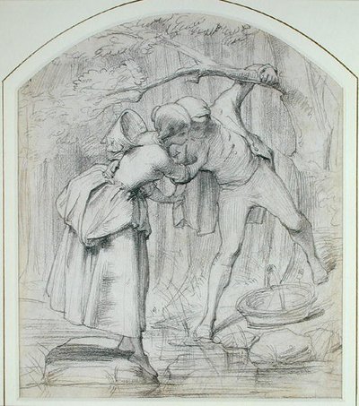 The Crossing, ca. 1860 (blyant om bord) af John Richard Clayton