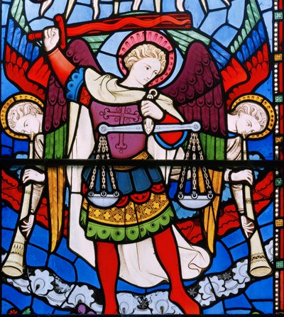 The Last Judgement, detalje, 1860 (farvet glas) af John Richard Clayton