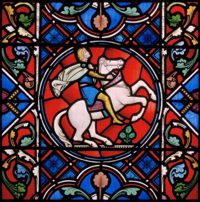 Upton Magna, St. Lucy, Clayton & Bell, John Richard Clayton (1827-1913), romersk kavalerist, 1860 af John Richard Clayton