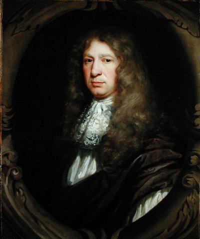 Portræt af Sir John Streynsham Master (1604-1723) (olie på lærred) af John Riley
