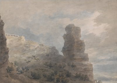 Udsigt fra kroen i Terracina af John Robert Cozens