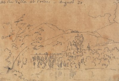 I villaen i Portici den 30. august af John Robert Cozens