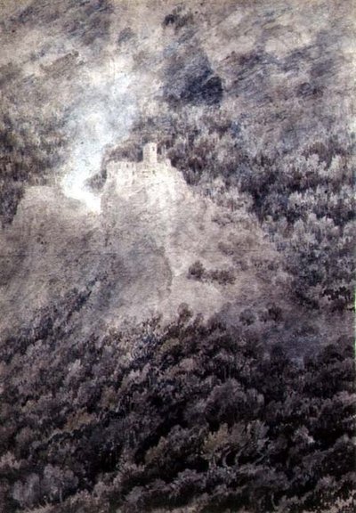 Mellem Bolzano og Trent (blyant, akvarel og vask på papir) af John Robert Cozens