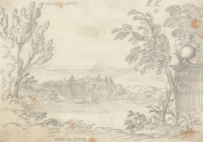 Castel Gandolfo af John Robert Cozens
