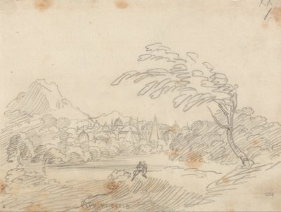 Fjern udsigt over en imaginær by af John Robert Cozens