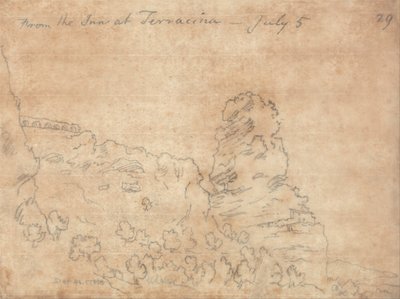 Fra kroen i Terracina af John Robert Cozens