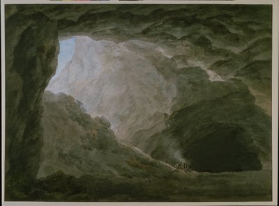 Grotte i Campagna (akvarel på papir) af John Robert Cozens