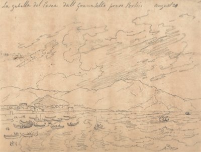 The Fish Gabelle fra Granabello Preso Portici, 20. august af John Robert Cozens