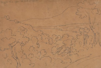 Vico-søen fra Viterbo-bakken af John Robert Cozens