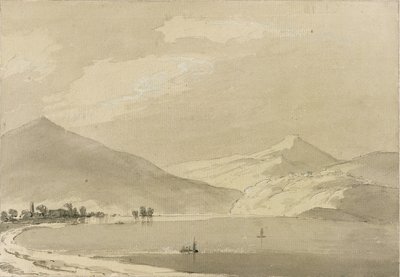 Comosøen (blyant og vask på papir) (par 111239) af John Robert Cozens