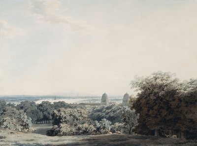 London fra Greenwich Hill, af John Robert Cozens