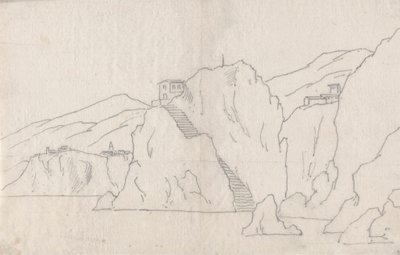 Rock Coastline af John Robert Cozens