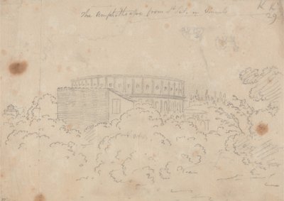 Amfiteatret set fra S. Pietro in Vinculo af John Robert Cozens