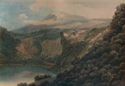 Søen og byen Nemi, 1778 af John Robert Cozens