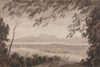 Genèvesøen set fra kantonen Bern af John Robert Cozens