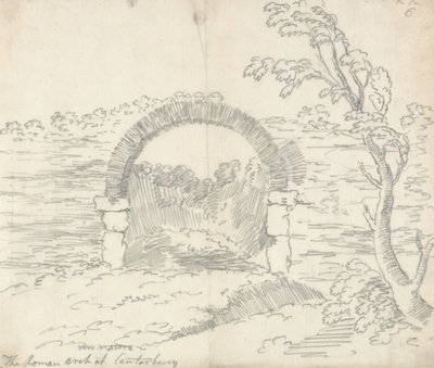 Den romerske bue i Canterbury af John Robert Cozens