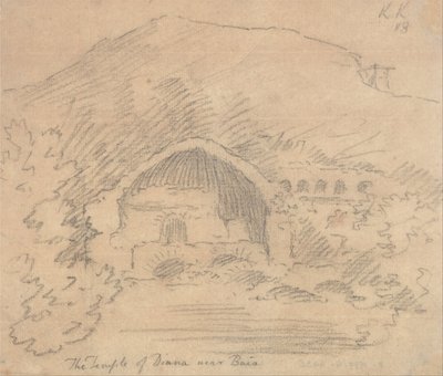 Dianas tempel nær Baia af John Robert Cozens