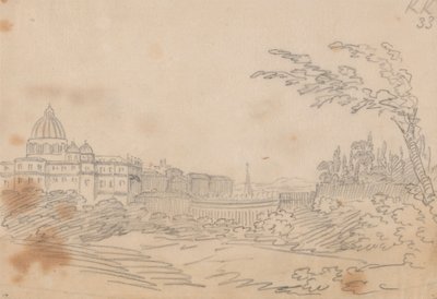 Udsigt over Vatikanet af John Robert Cozens