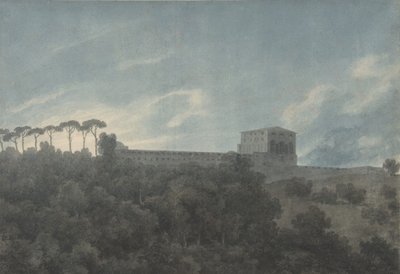 Udsigt over Villa Lante på Janiculum i Rom, 1782-83. af John Robert Cozens