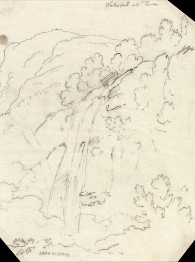 Vandfald ved Terni af John Robert Cozens