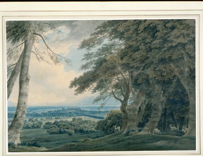 Windsor Castle fra det sydvestlige, ca. 1787-99 (wc på papir) af John Robert Cozens
