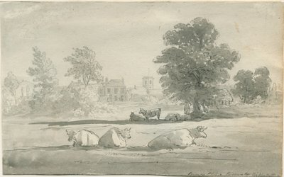 Aldridge - præstegård: pen og vask tegning, nd [1800-tallet] af John Robert Fernyhough
