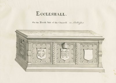 Eccleshall - Tomb of Bishop Sampson: Pen and Wash Drawing, ND [19. Cent] (tegning) af John Robert Fernyhough