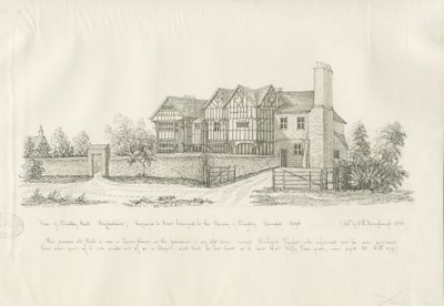 Kingswinford - Bradley Hall: pen- og blæktegning af John Robert Fernyhough