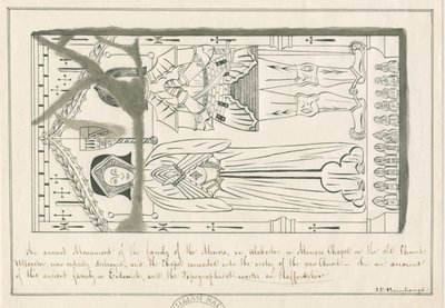 Uttoxeter Church - Tomb of the Minors Family: pen- og blæktegning, nd [midten af det 19. århundrede] af John Robert Fernyhough
