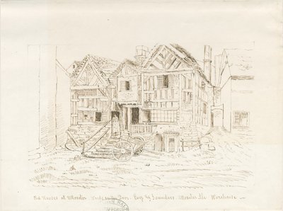 Uttoxeter Town - Ale Warehouse: pen- og blæktegning og [midten af det 19. århundrede] af John Robert Fernyhough