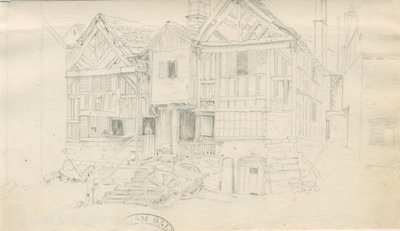 Uttoxeter Town - [Ale Warehouse]: blyantstegning og [midten af det 19. århundrede] (tegning) af John Robert Fernyhough
