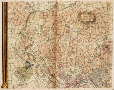 Kort over Greenford, Osterley, Ealing og Kew af John Rocque
