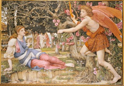 Kærligheden og Jomfruen, 1877 af John Roddam Spencer Stanhope
