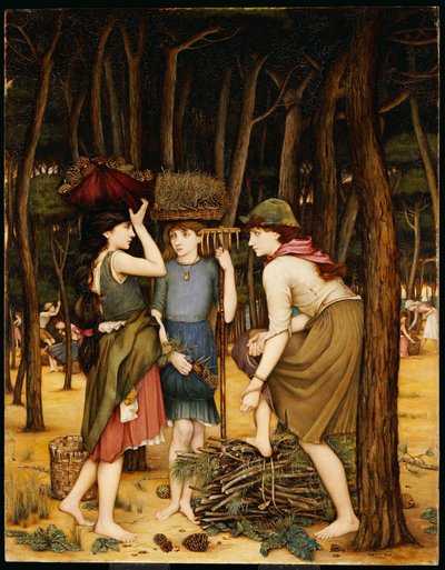 Pine Woods ved Viareggio af John Roddam Spencer Stanhope