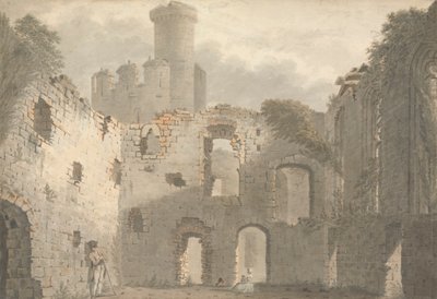 Conway Castle, en udsigt over interiøret af John Roe of Warwick