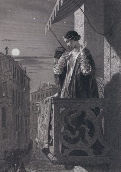 Alvisi Sanuto og ambassadørens datter (gravering) af John Rogers (after) Herbert