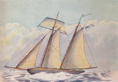Amerikansk Topsejlsskonner, 1825 af John Rogers