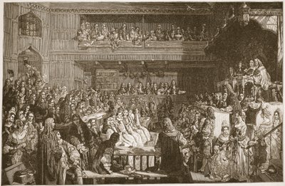 Frifindelsen af de syv biskopper, 1688, illustration fra 