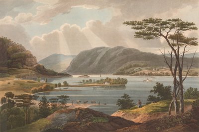 Udsigt fra Fishkill ser til West-Point nr. 15 af Hudson River Portfolio, 1825. af John Rubens Smith