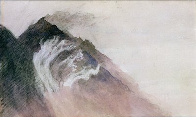 Chamonix, Mont Blanc (wc på papir) af John Ruskin