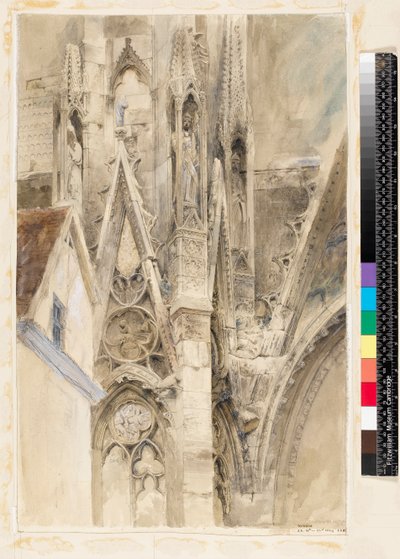 Indgang til South Transept af Rouen Cathedral, 1854 af John Ruskin