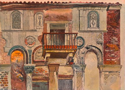Fondaco De Turchi, Venedig, c1853 af John Ruskin