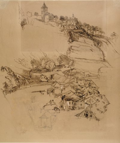 Fribourg, Schweiz: Penskitse, juli eller august - september 1856 af John Ruskin
