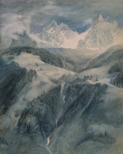 La Cascade de la Folie, Chamonix af John Ruskin
