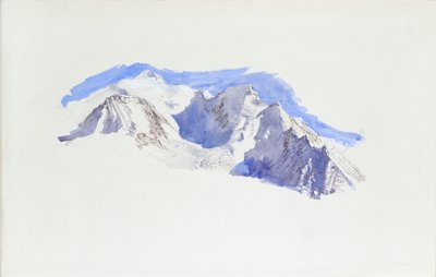 Mont Blanc fra Saint-Martin-sur-Arve, oktober 1874 af John Ruskin