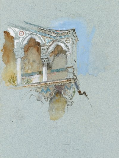 Undersøgelse af facaden af ​​San Michele i Borgo, Pisa af John Ruskin