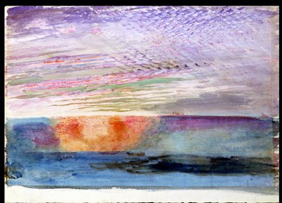Solnedgang ved Herne Hill gennem Smoke of London, 1876 af John Ruskin