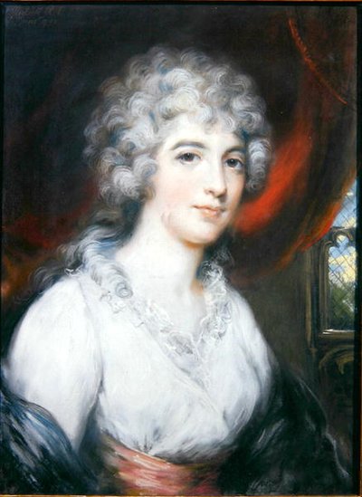 Lady siddende i et gotisk kammer af John Russell